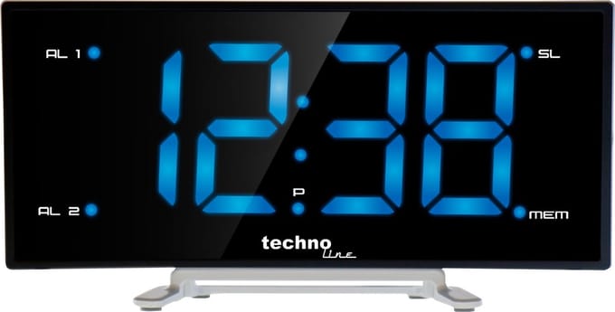 Technoline WT460 KLOK - WEKKERRADIO - blauwe cijfers