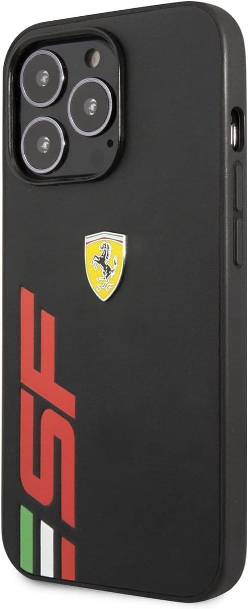 Ferrari Back cover iPhone 13 Pro - Zwart - Schokbestendig - Ergonomisch ontwerp