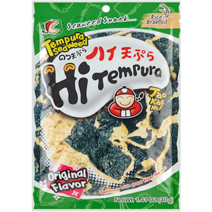 Zeewier chips - 40 gr - tempura seaweed original style - chips - zeewier snack - snack - snacks - gefrituurde zeewier chips