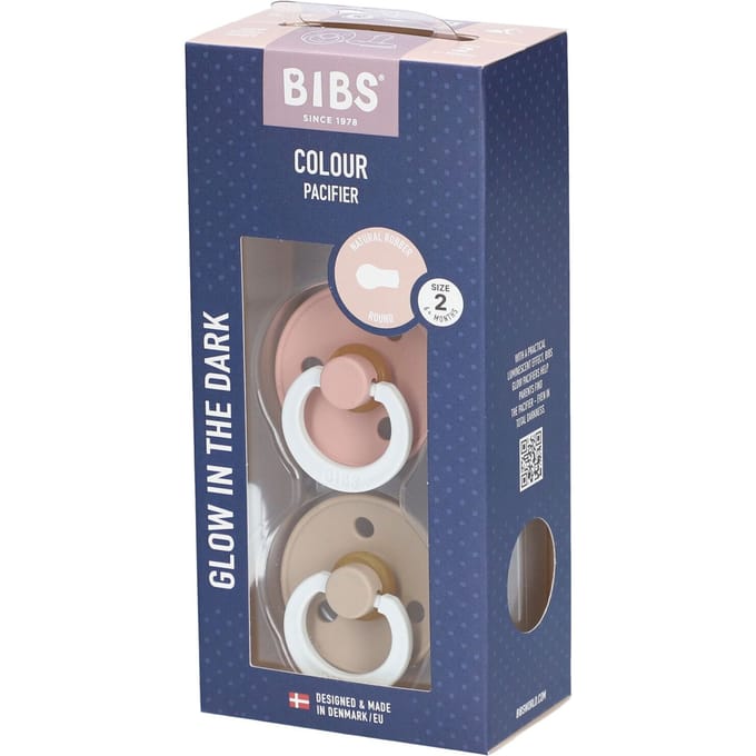 Bibs fopspeen size 2 - Glow in the dark Blush Night Vanilla Night unisex
