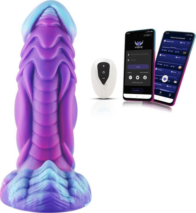 Wildolo® Fantasy Dildo Vibrator Met App & Afstandsbediening 16 cm Merman