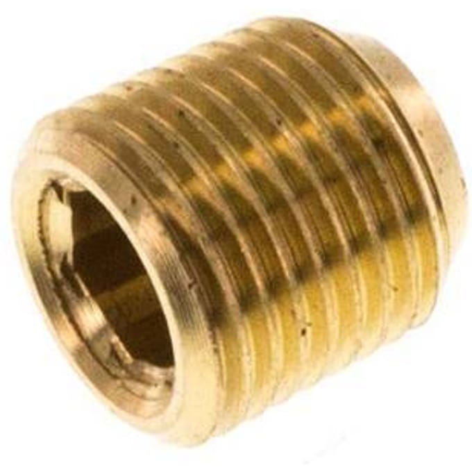 M8x0.75 Messing Plug met Binnenzeskant zonder kraag (Conisch) 16 Bar [10 Stuks]