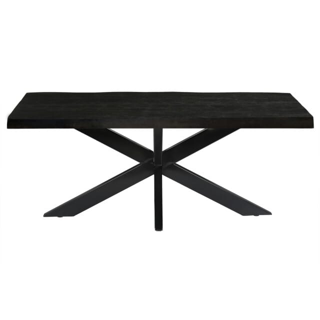 Livingfurn - Eetkamertafel Norris Tree - 200x100x76 cm - Mangohout / Gecoat Staal