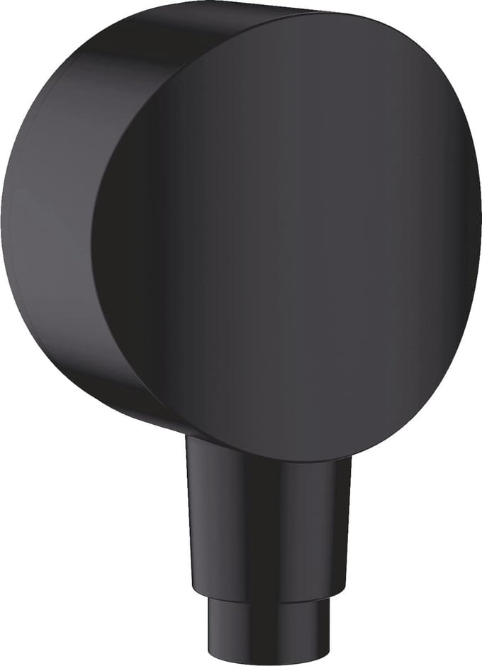hansgrohe Wandaansluiting FixFit S, slangaansluiting met terugslagklep, matzwart