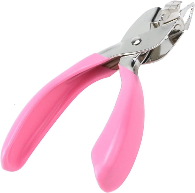 Nietjesverwijderaar Tool - Nietjes Trekker - Documenten Ontnieten - Robuuste Constructie - 13.5 cm Lengte - Roze