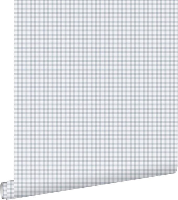 ESTAhome behang ruitjes blauw - 50 x 900 cm - 131644