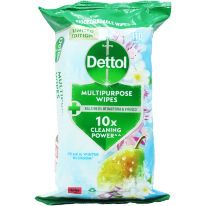 Dettol Winter Blossom Multifunctionele Doekjes – 110 Stuks