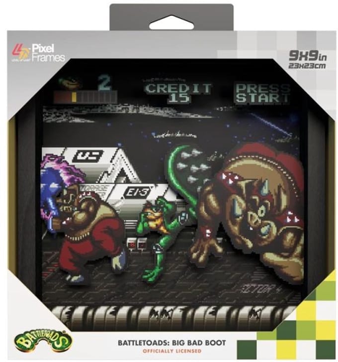 Pixel Frames Battletoads Shadow Box Art 23x23CM-Big Bad Boot (Diversen) Nieuw