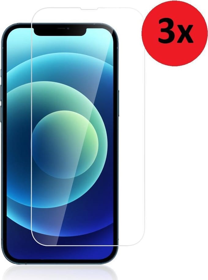 Screenprotector Geschikt voor iPhone 13 Mini - iPhone 13 Mini Screen Protector Tempered Beschermglas 3x
