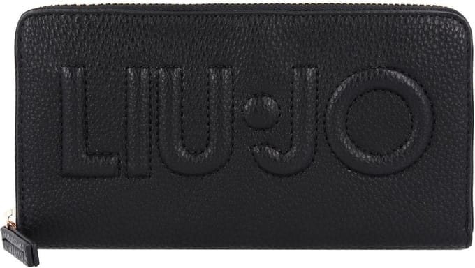 Liu Jo Logo Wallet Dames Ritsportemonnee - Zwart