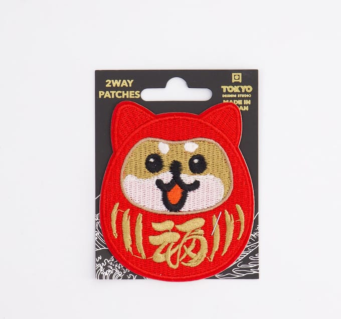 Tokyo Design Studio - Daruma Shiba Dog Patch - 2 Way - Decoratie Patch
