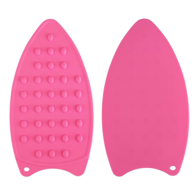 Antislip Hittebestendige Siliconen Strijkmat Hot Veiligheidsbescherming Strijkijzer Onderzetter (Rode roos) pink