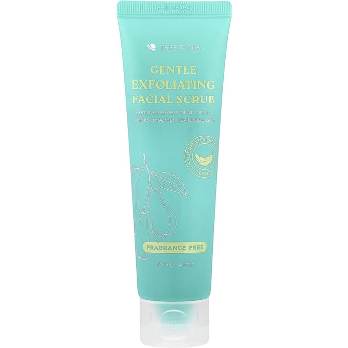Zachte Exfoliërende Gezichtsscrub, Parfumvrij, 120 ml (4.1 fl oz) blue