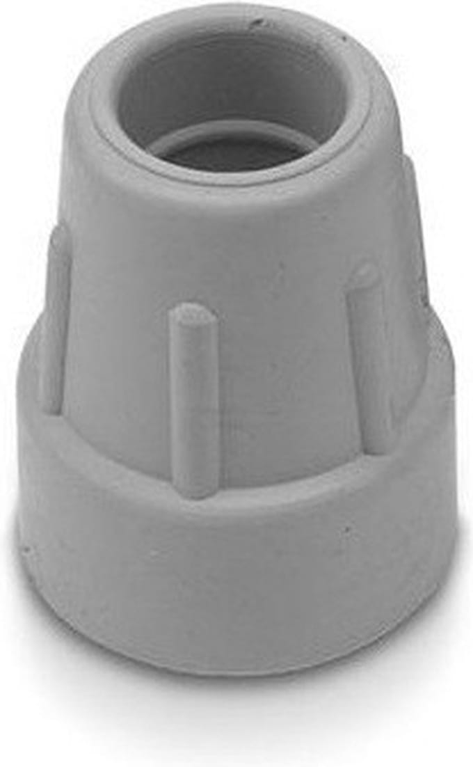 Dop wandelstok / Elleboogkruk 19 mm Grijs - 2 stuks
