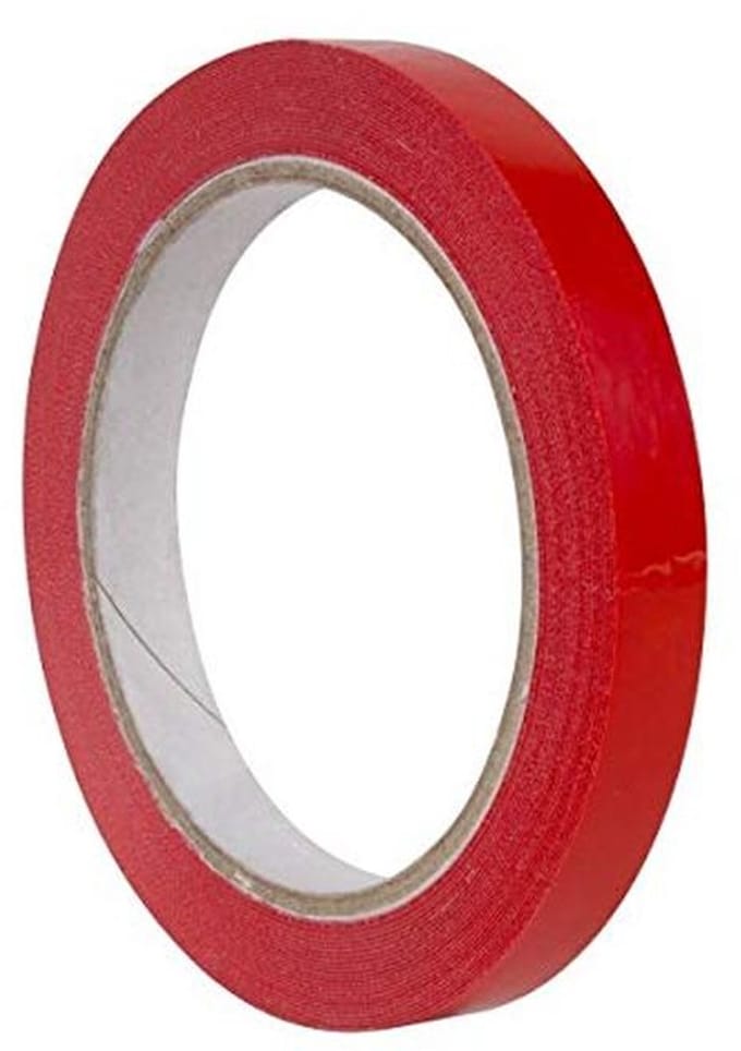 Rode Plakband Set - Extra Sterk - 12 Rollen Rood Tape van 12mm x 66m