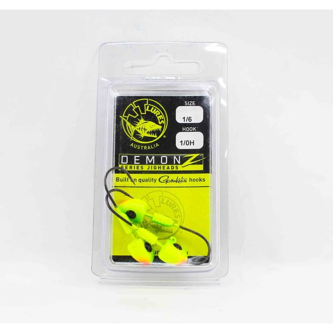 Tackle Tactics TT Demonz Jig Head 1/6 oz 1/0H 3/pack Grafiek (6955)