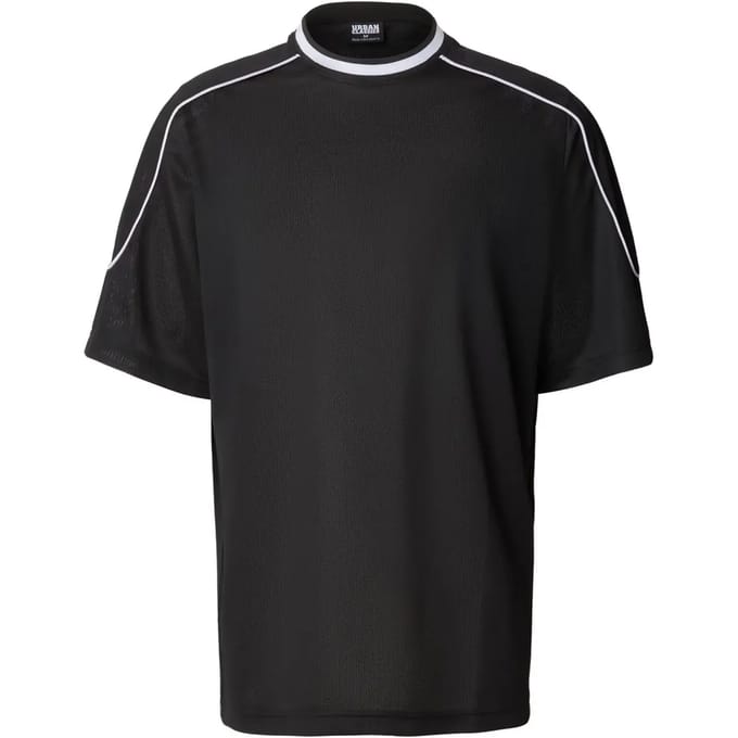 Urban Classics - Piping Mesh Oversized Heren Tshirt - 5XL - Zwart