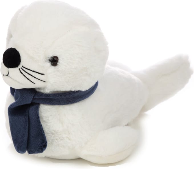 Zeehond deurstopper grijsblauw 30 cm lengte - 19 cm hoogte