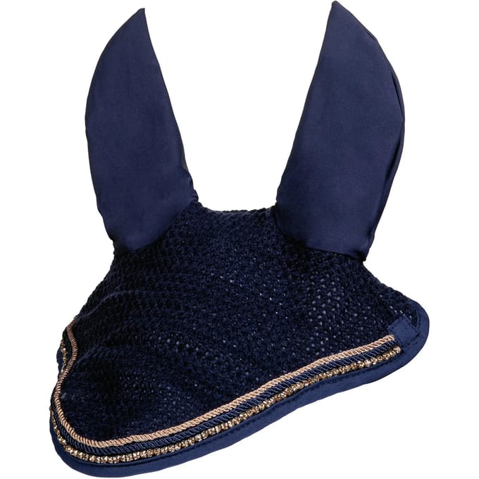 HKM OORNETJE ROSEGOLD GLAMOUR STYLE Donkerblauw