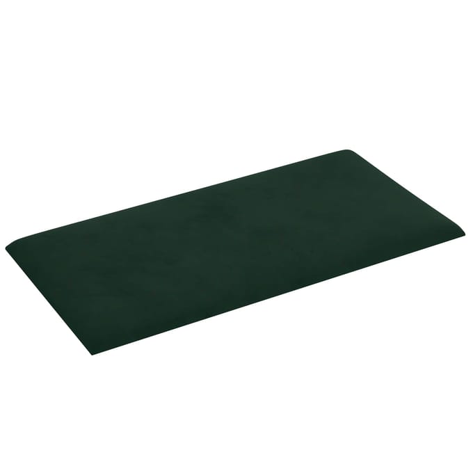 vidaXL - Wand - Hoofdbord - 12 - st - Donkergroen - Fluweel
