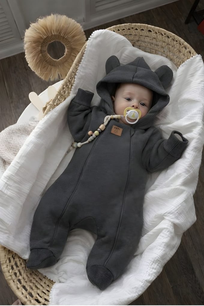 Dartomik - Kinderjumpsuit - Dubbel Laags - Antraciet - 68