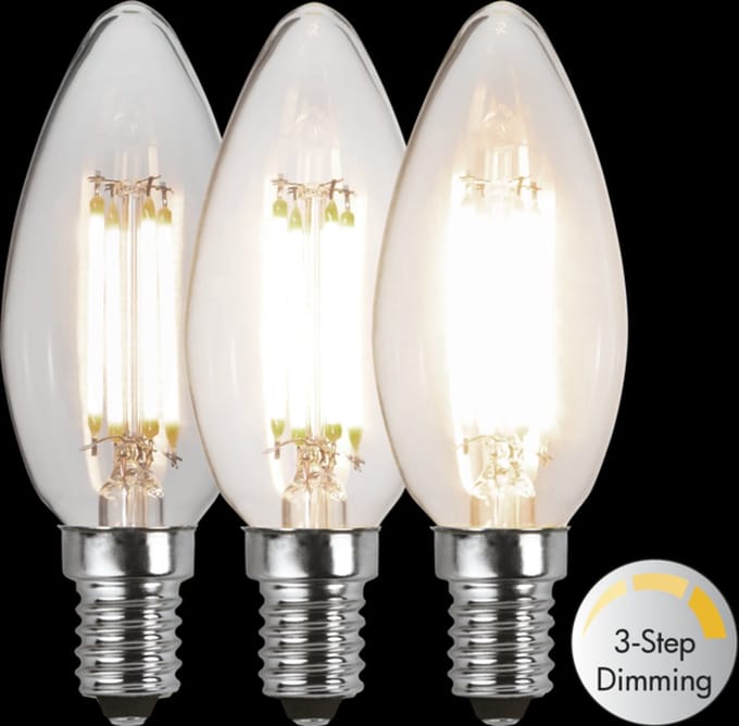 3 standen kaars led lamp - 4W