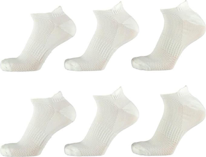 Xtreme Dames Sport Sneakersokken 6pack wit maat 36/41