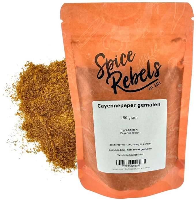 Spice Rebels - Cayennepeper gemalen - zak 150 gram