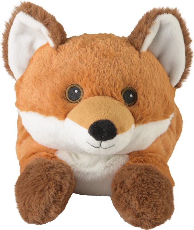 Warmies warmte/magnetron knuffel vos - bruin - 33 cm - pittenzak - opwarm knuffel