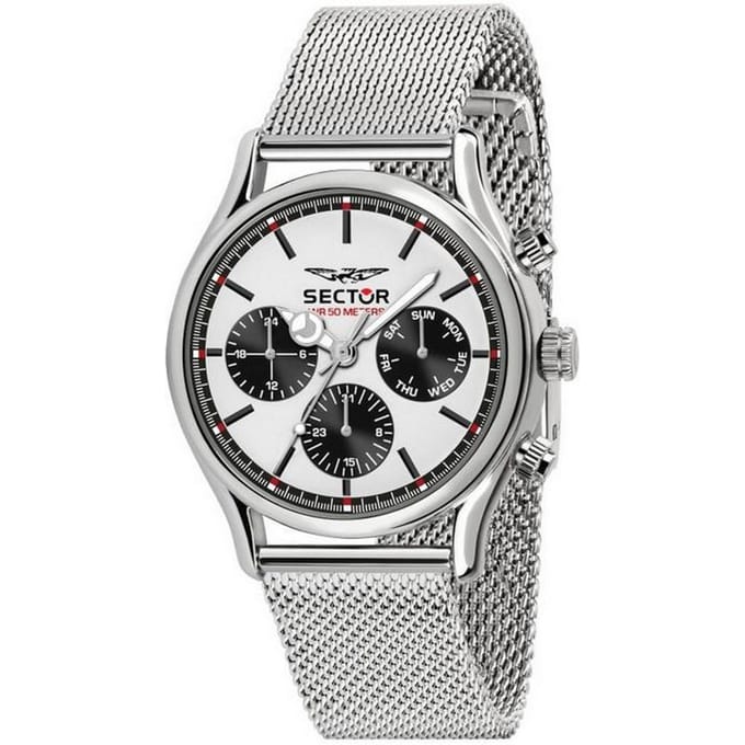 Montre homme Sector 660 Cadran Argent Blanc Acier Inoxydable Quartz R3253517008 argenté/blanc