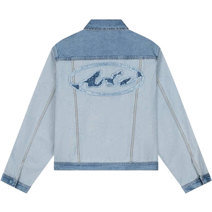 Jas Jeans Man Denim Binnen/uit Jas Denim Bleach