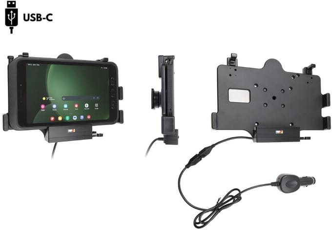 houder met sigplug lader Samsung Gal. TAB Active3/5 + USB A/C poort