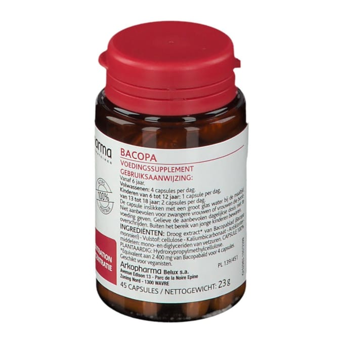 Arkocaps Bacopa Plantaardig 45 Capsules
