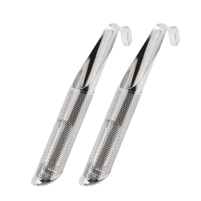 2 Stuks Roestvrijstalen Thee-ei Roestbestendig Ophangbaar Herbruikbaar Draagbaar Losse Thee Infuser white