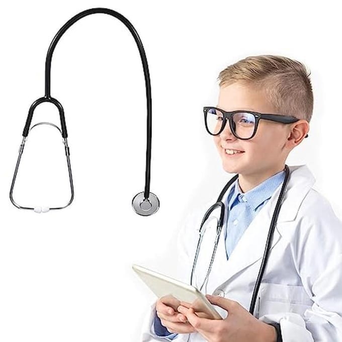 Speelgoed Stethoscoop voor Kinderen - Simulatie Stethoscoop in Zwart