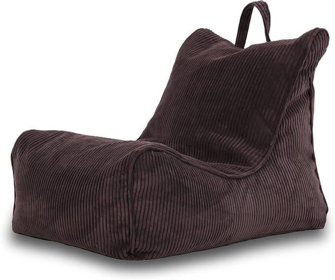 Luxe Velvet Chaise Longue Zitzak met Handvat en Vak