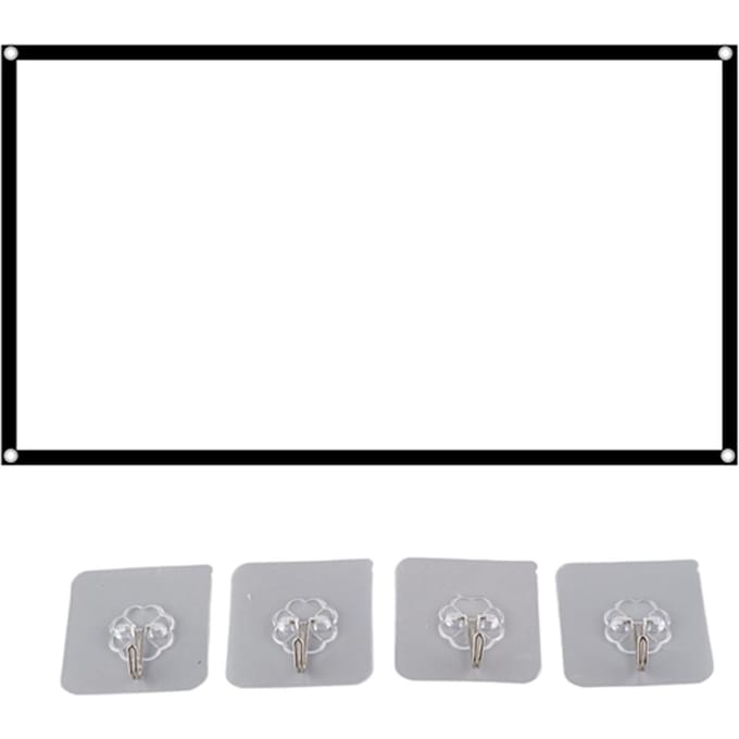 16:9 Draagbare HD-projectieschermen Opvouwbaar projectiegordijn Polyester voor thuiskantoor 60 inch