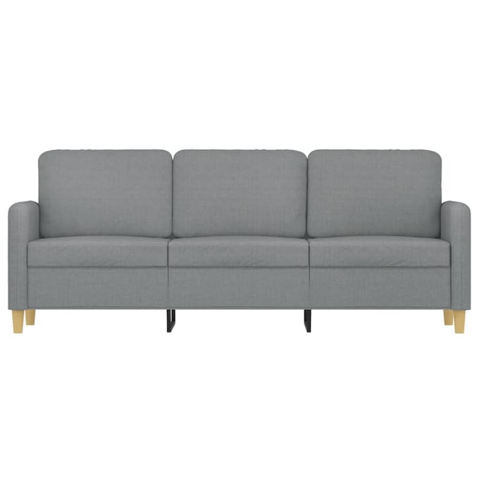vidaXL - Driezitsbank - 180 - cm - stof - lichtgrijs