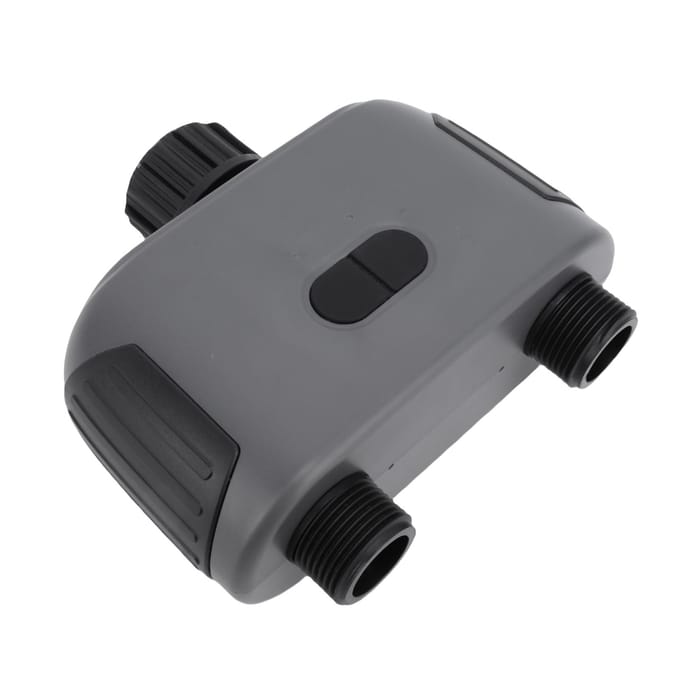 Minuteur d'irrigation WiFi 2 sorties Arrosage réglable Contrôleur de vanne d'eau intelligent avec passerelle gray