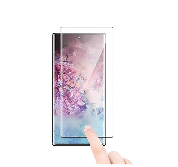 Ntech Screenprotector Geschikt voor Samsung Galaxy Note 10 Screenprotector Tempered Glass - Zwart