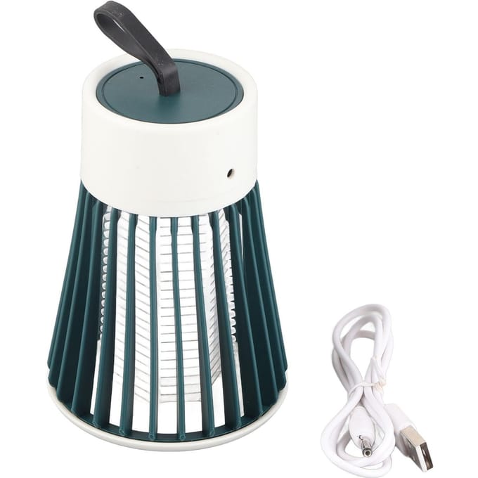 Lumière Électrique Tue-Mouches ABS Rechargeable USB Lampe Piège à Mouches pour Intérieur Extérieur Vert gray