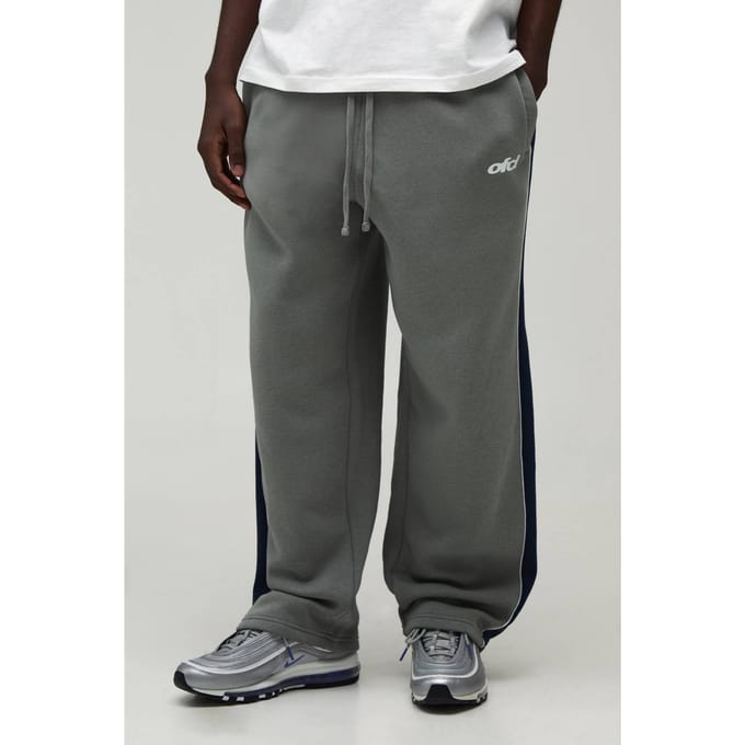 Balloon Fit Gewassen Panelen Joggingbroek | Khaki | Size Small