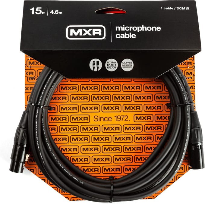 Jim Dunlop MXR DCM15 - XLR Microfoonkabel - 4,6 Meter - Zwart