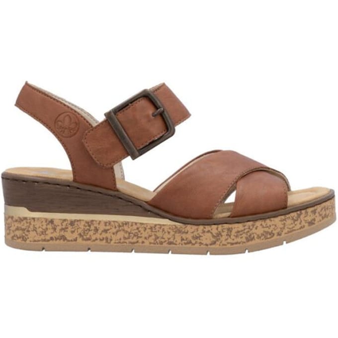Rieker Sandalen Hak Sandalen Hak - Cognac - Maat 39
