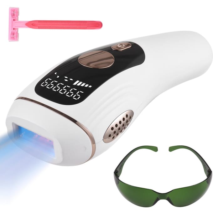 2-in-1 laser ontharing met huidverjongingsmodus IPL-ontharingsapparaat voor thuis 5 versnellingen EU Plug wit