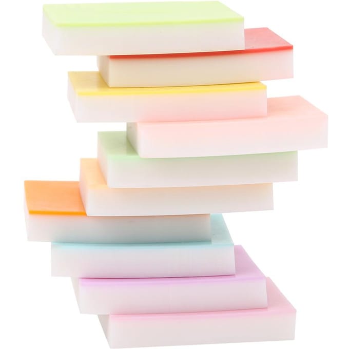 10 stuks Dubbellaagse Rubberen Stempel Carveerblokken voor Handwerk DIY Stempels Maken beige