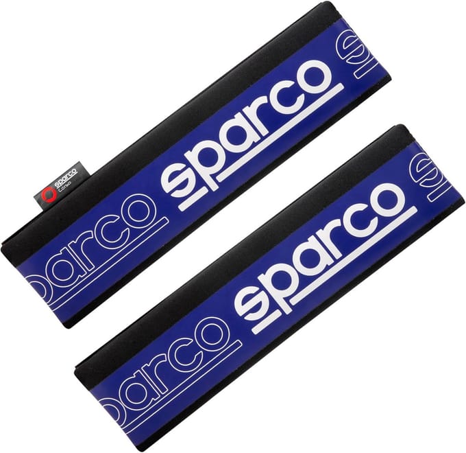 Universele Zwart/Blauwe Belt Pads Set van 2 voor Racestoelen