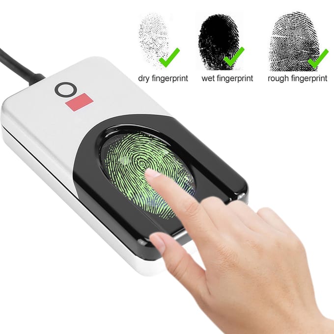 URU4500 USB Vingerafdruk Collector Biometrische Vingerafdrukherkenning Sensor Lezer Machine gray