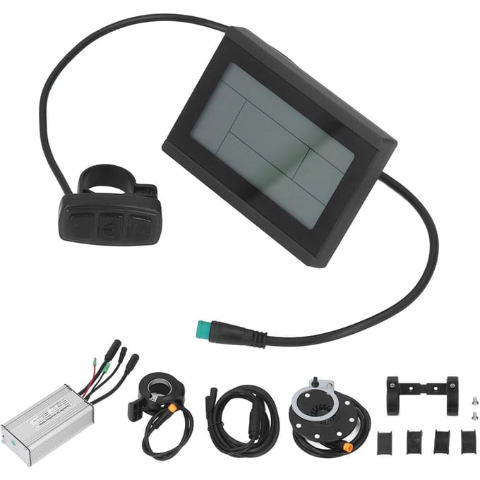 Kit de Modification de Batterie Lithium pour Vélo Contrôleur 22A Écran LCD3 Kit Ligne de Connexion 1 à 2 pour gray