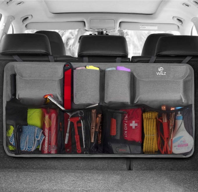 W&Z® Auto organizer - Autostoel organizer - kofferbak organizer - Grijs